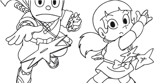 Pinta Y Colorea - Ninja Hattori Para Colorear (710x288), Png Download