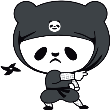 Panda Ninja Panzo Messages Sticker-0 - Panda Ninja (408x408), Png Download