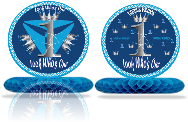 Prince 1st Bday Honeycomb Centerpiece - Emblem (800x649), Png Download