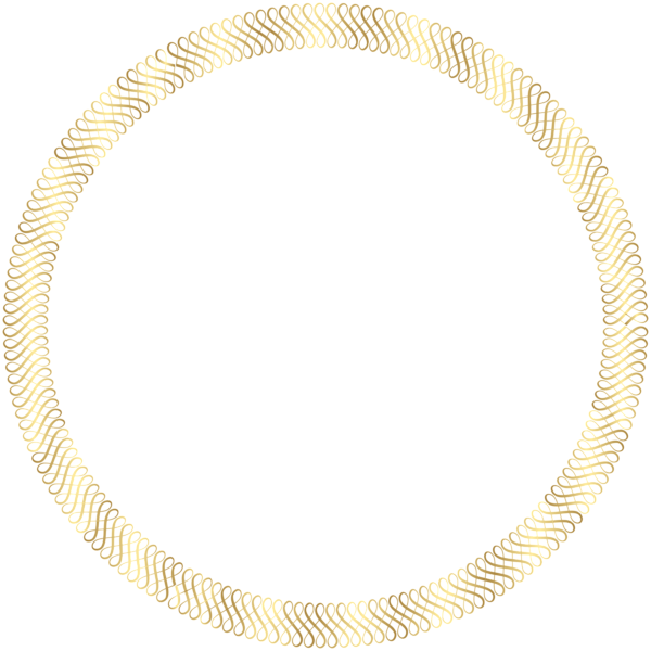 Gold Round Border Png Clip Art Image Png Pinterest - Portable Network Graphics (600x600), Png Download
