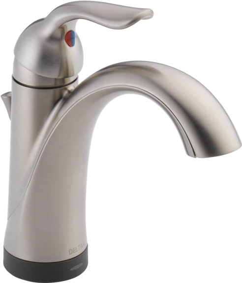 Single Handle Bathroom Faucet With Touch2o - Delta 538t-ss-dst Lahara Single Handle Lavatory Faucet (600x600), Png Download