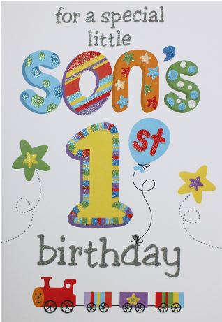 Son's 1st Birthday Card - Birthday (736x460), Png Download