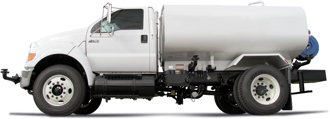 Kwt2 Water Truck On A Ford F-750 - Water Truck (1112x445), Png Download