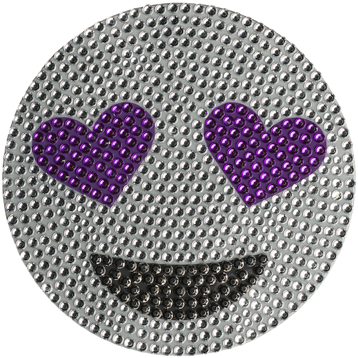 5 Inch Purple Heart Eye Emoji - Moody Blues And My Baby's Gon (600x600), Png Download