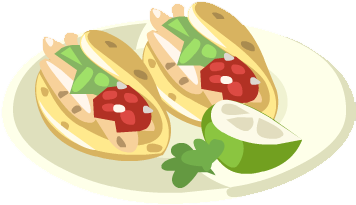 Chicken Tacos - Wiki (355x355), Png Download