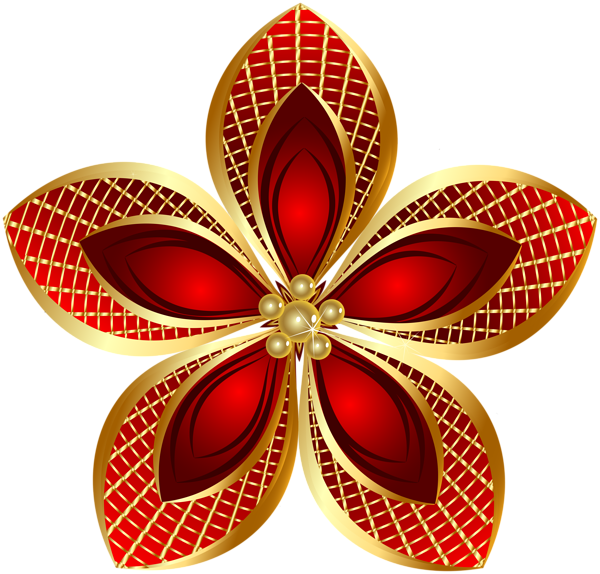 Gold Flowers, Art Images, Illusions, Clip Art, Art - Clip Art (600x574), Png Download