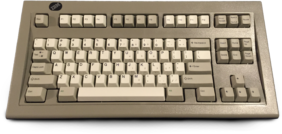 Ibm Model M Space Saving Keyboard - Customiozed Ibm Model M (1010x476), Png Download