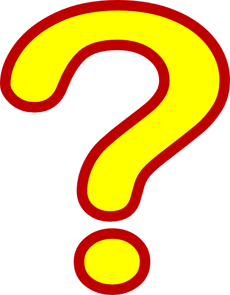 Question Mark Clipart Marl - Red And Yellow Question Mark (462x594), Png Download