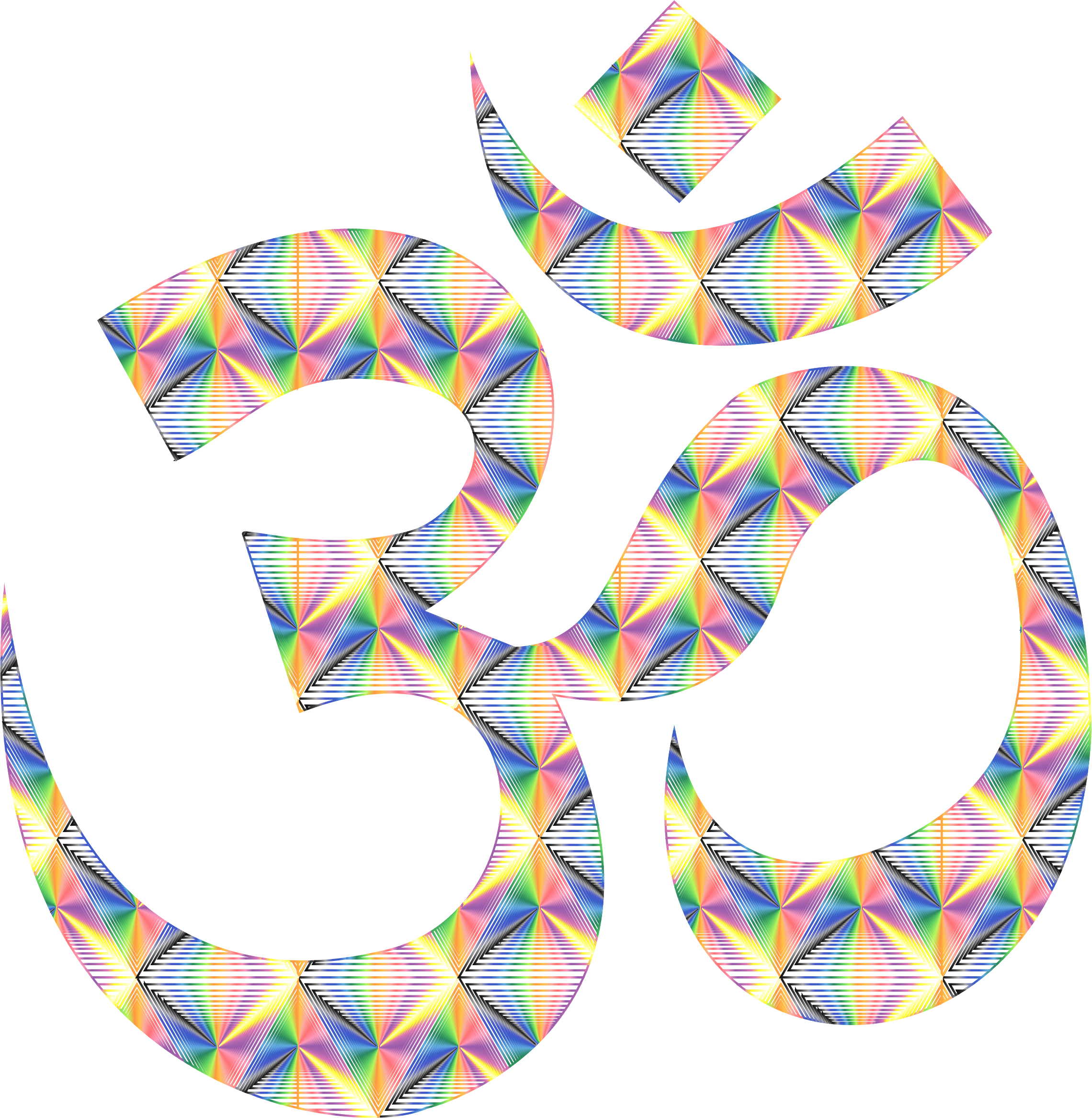 This Free Icons Png Design Of Prismatic Patterned Om (2280x2334), Png Download