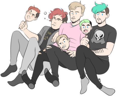 “who's More Likely To ” - Pewdiepie Fanart (500x382), Png Download