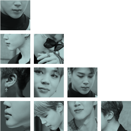 Park Jimin Transparents ✰ Red , Bluish, Gray , Color - Collage (450x467), Png Download