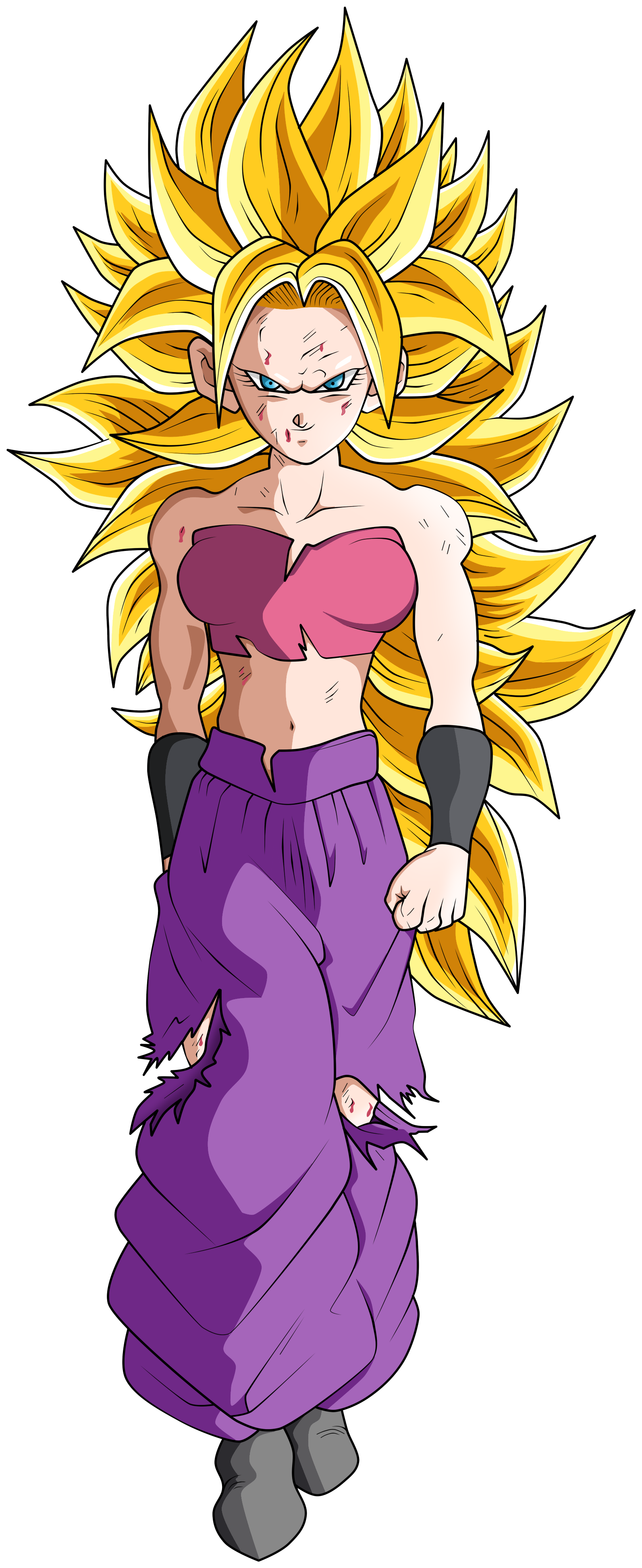 View Samegoogleiqdbsaucenao Super Saiyan 3 Caulifla - Caulifla Super Saiyajin 3 (1930x3946), Png Download