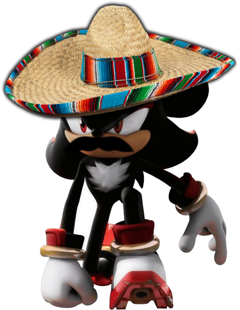 Shadow Sonic The Hedgehog Juan Sombrero Shadow The - Mexican Shadow The Hedgehog (469x610), Png Download