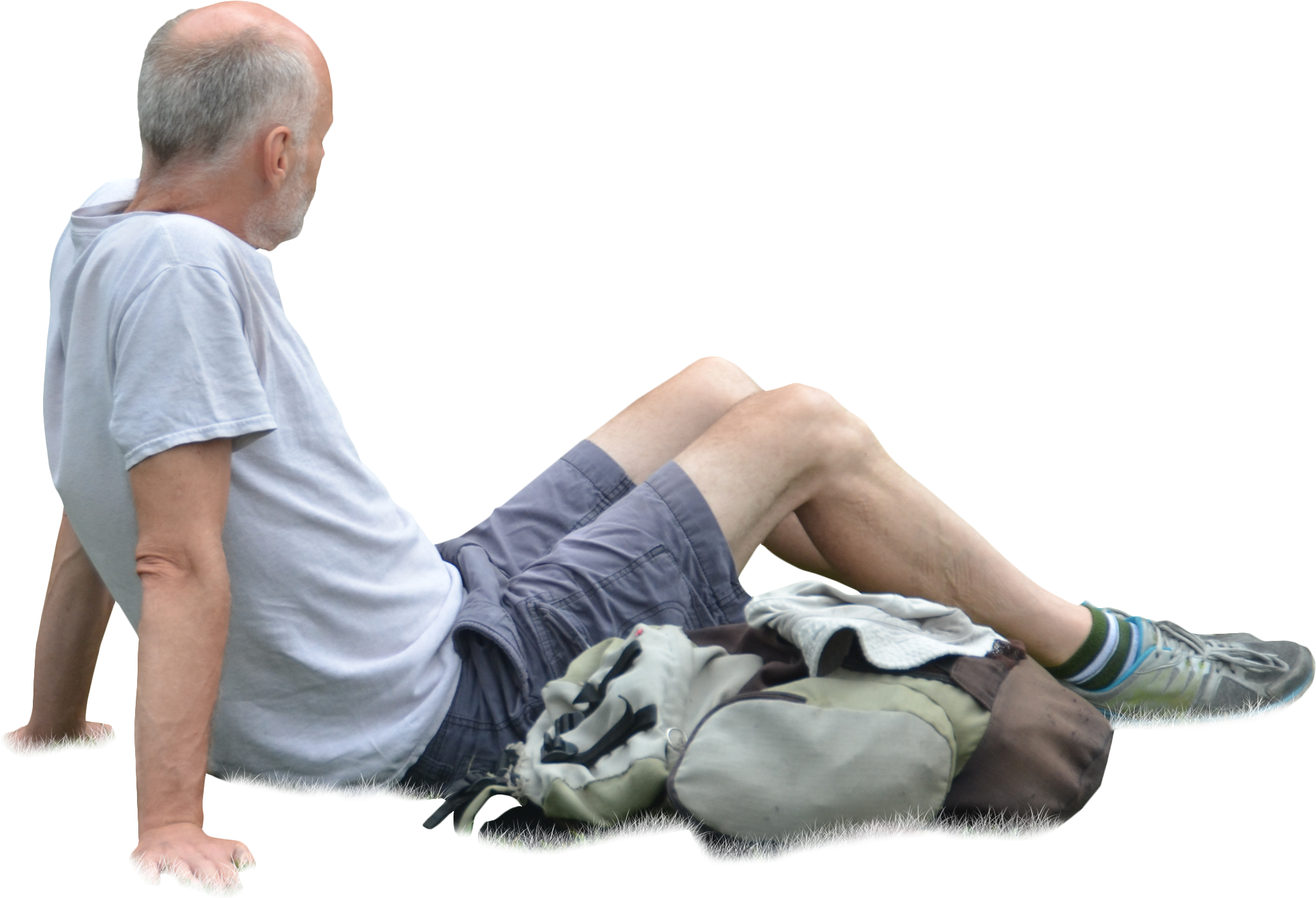 Free - Person Sitting On Grass Png (2046x2046), Png Download
