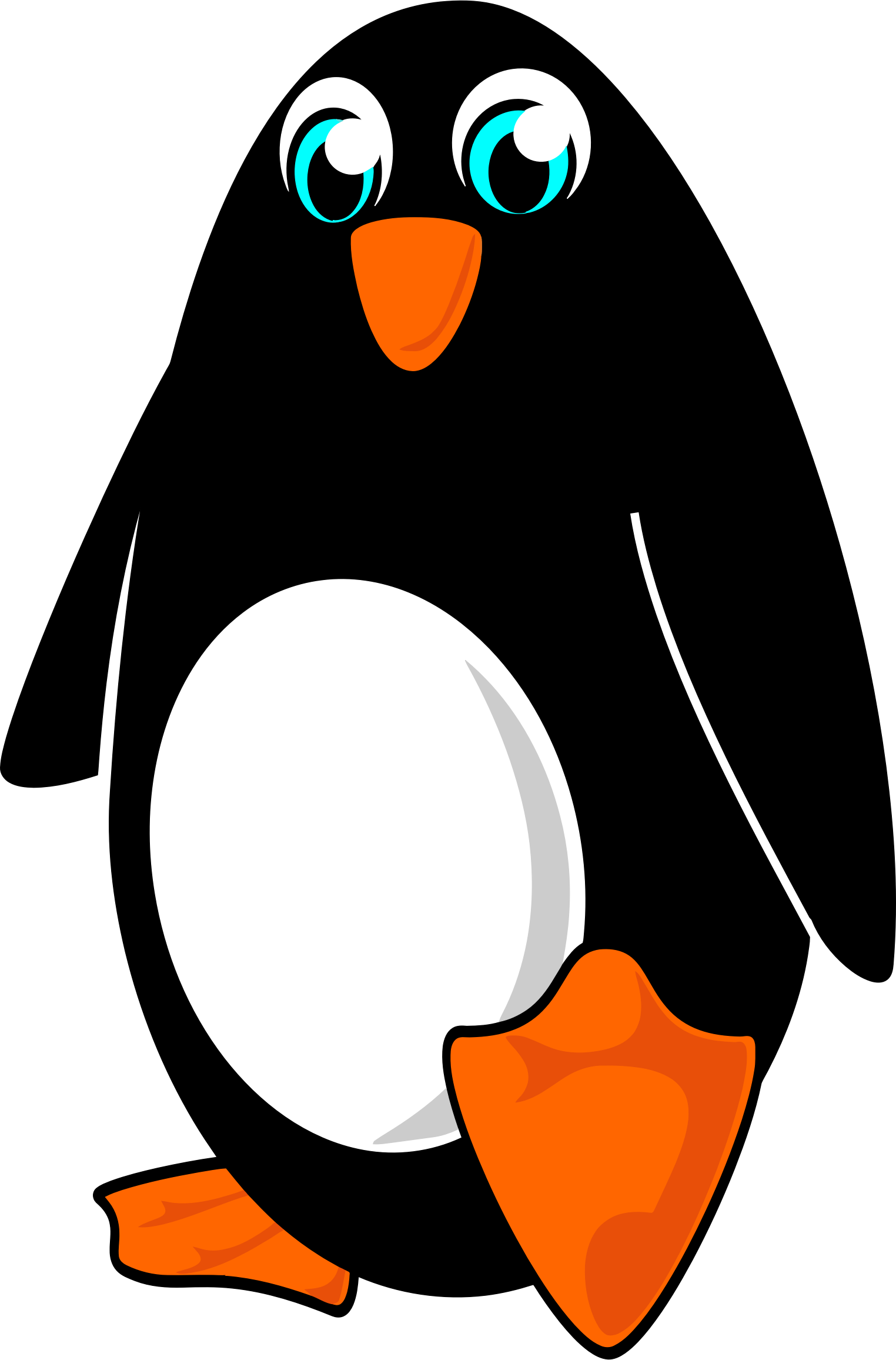 Clipart Cartoon Penguin Png - Graphics Cartoon (1524x2312), Png Download