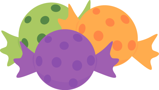 28 Collection Of Candy Clipart No Background - Halloween Candy Clipart (521x296), Png Download