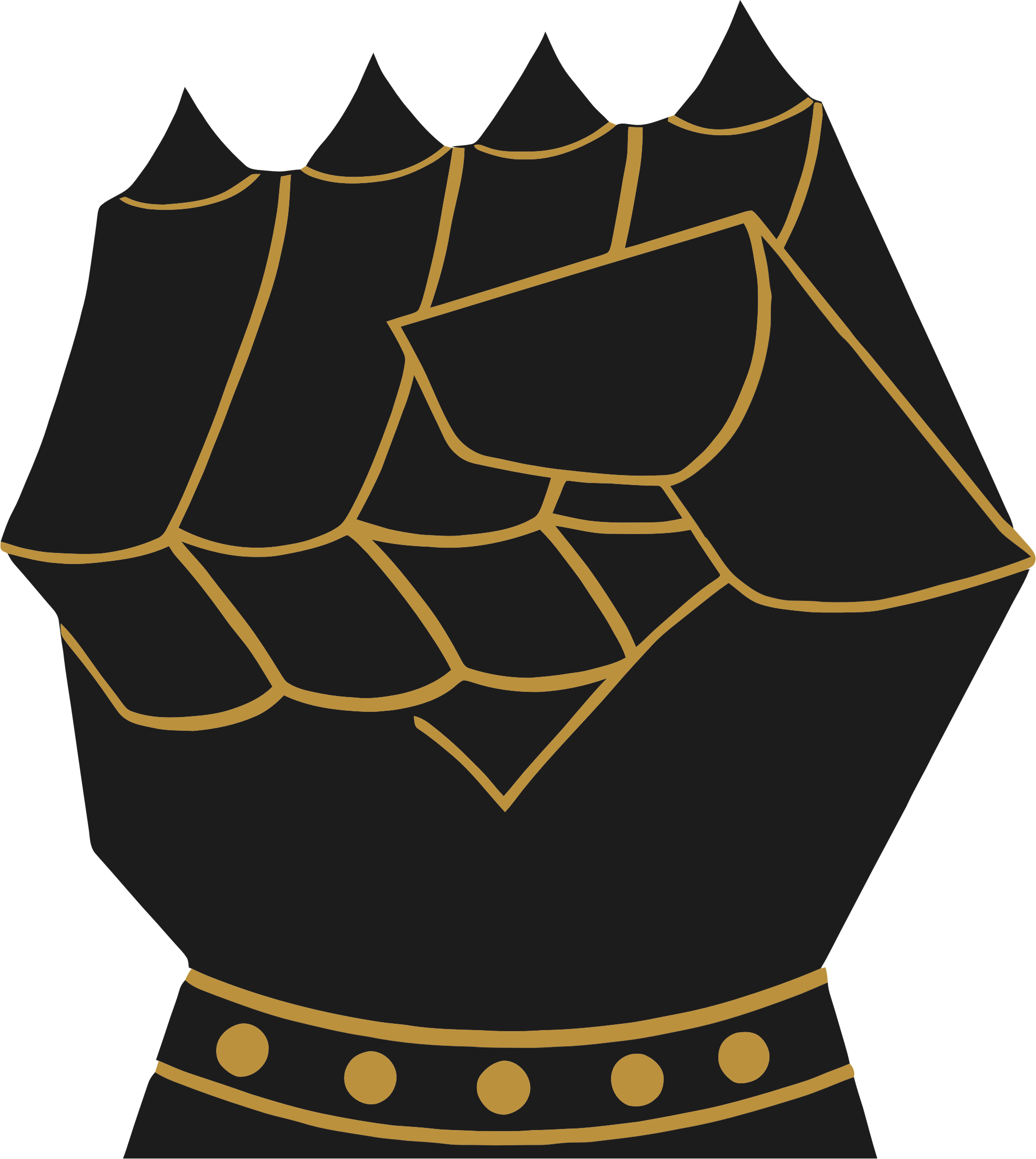 This Free Icons Png Design Of Vintage Armored Fist (1970x2203), Png Download