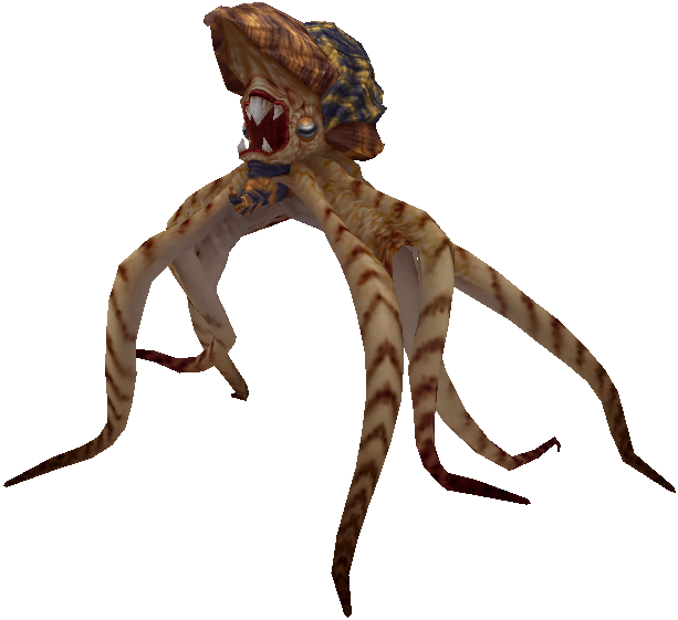 Octopus Enemy Ffx - Octopus Monster Png (613x561), Png Download