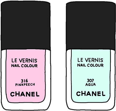 Drawing Nail Polish - Chanel Nail Polish Drawing (500x500), Png Download