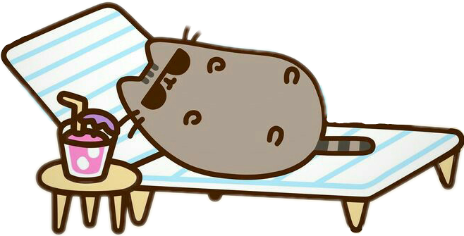 Report Abuse - Pusheen The Cat Edible Cake Topper (658x335), Png Download