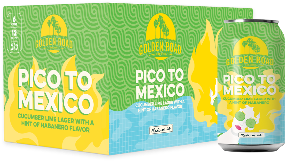 Pico To Mexico Box Can - Golden Road Brewing Pico To Mexico Beer 6-12 Fl. Oz. (1000x692), Png Download