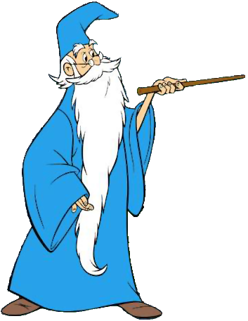 Wizard Clipart Merlin - Merlin The Wizard Disney (353x457), Png Download
