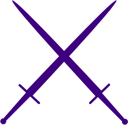 Purple Swords Clip Art At Clker - Purple Sword Png (600x571), Png Download