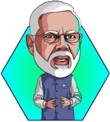 Download Narendra Modi Stickers Messages Sticker-2 - Modi Stickers PNG  Image with No Background 
