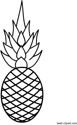 Black And White Pineapple Image Free - Fruits Black & White (450x450), Png Download