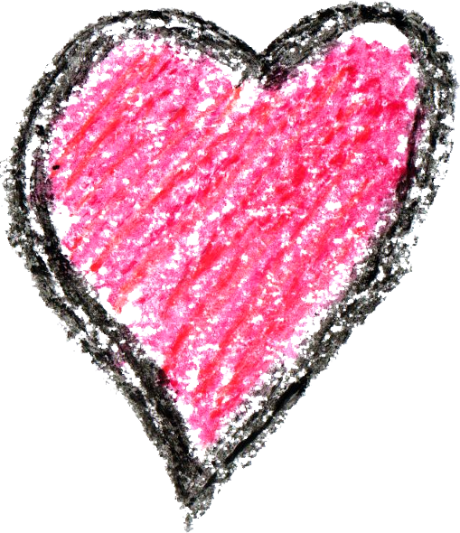6 Crayon Heart Drawing - Drawing (509x590), Png Download