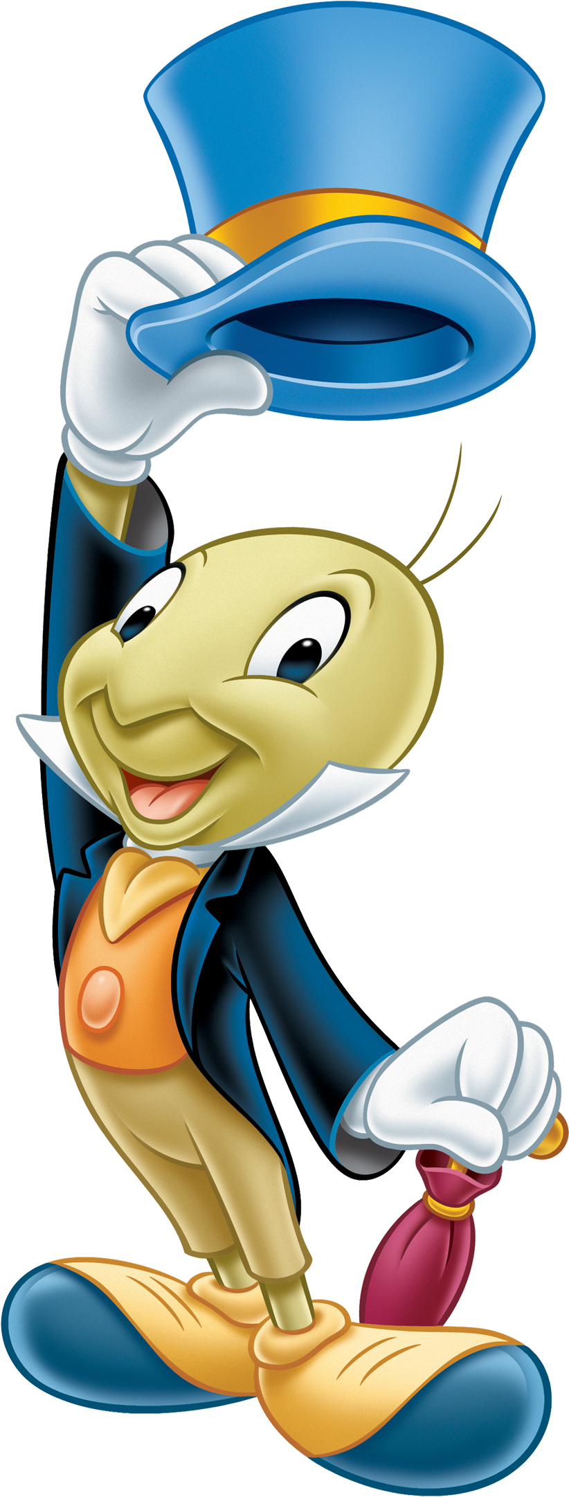 Pepe Grillo Para Colorear - Cricket From Pinocchio (935x1024), Png Download