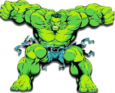 Comic Clipart Hulk - Hulk Cartoon (400x322), Png Download