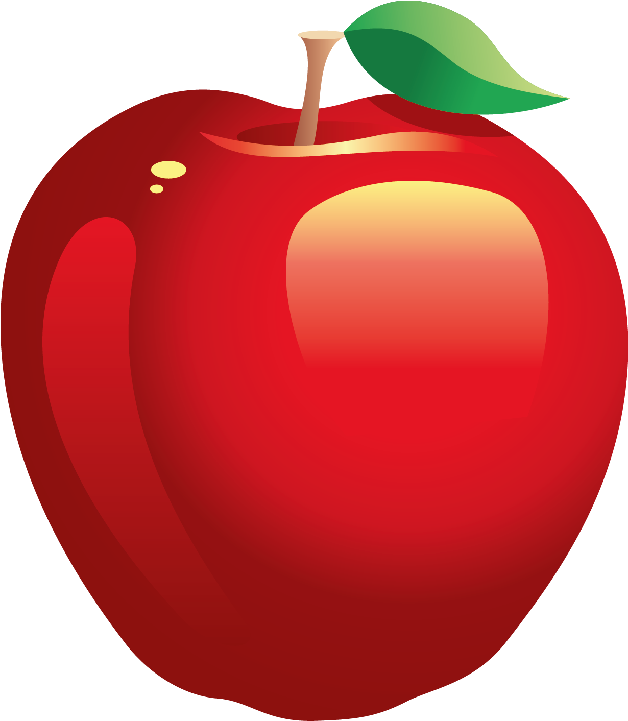 Red Apple Free Download Clip Art Free Clip Art On Clipart - Transparent Background Fruit Clip Art (1271x1449), Png Download