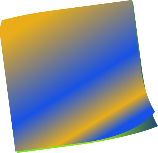 Shaded Blue Orange Sticky Note Svg Clip Arts 600 X (600x581), Png Download