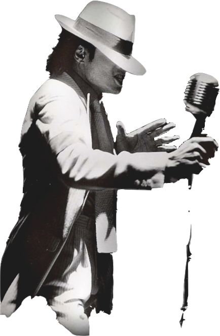 Michael-jackson Logo - Michael Jackson Singing Transparent (434x661), Png Download