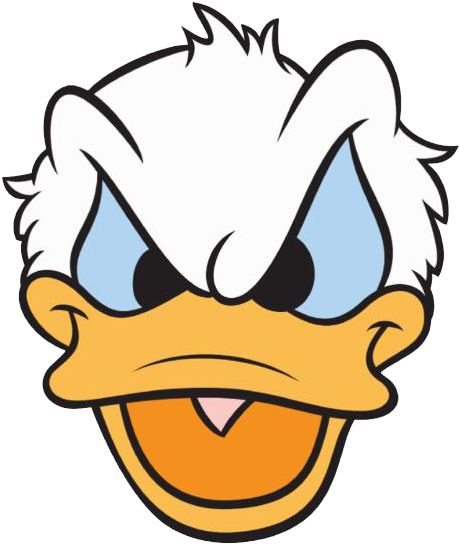 Donald Duck Clipart Mad - Donald Duck Angry Face (477x563), Png Download