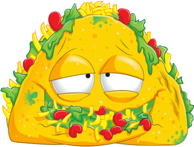 Toxic-taco - Imágenes De Grossery Gang (412x406), Png Download