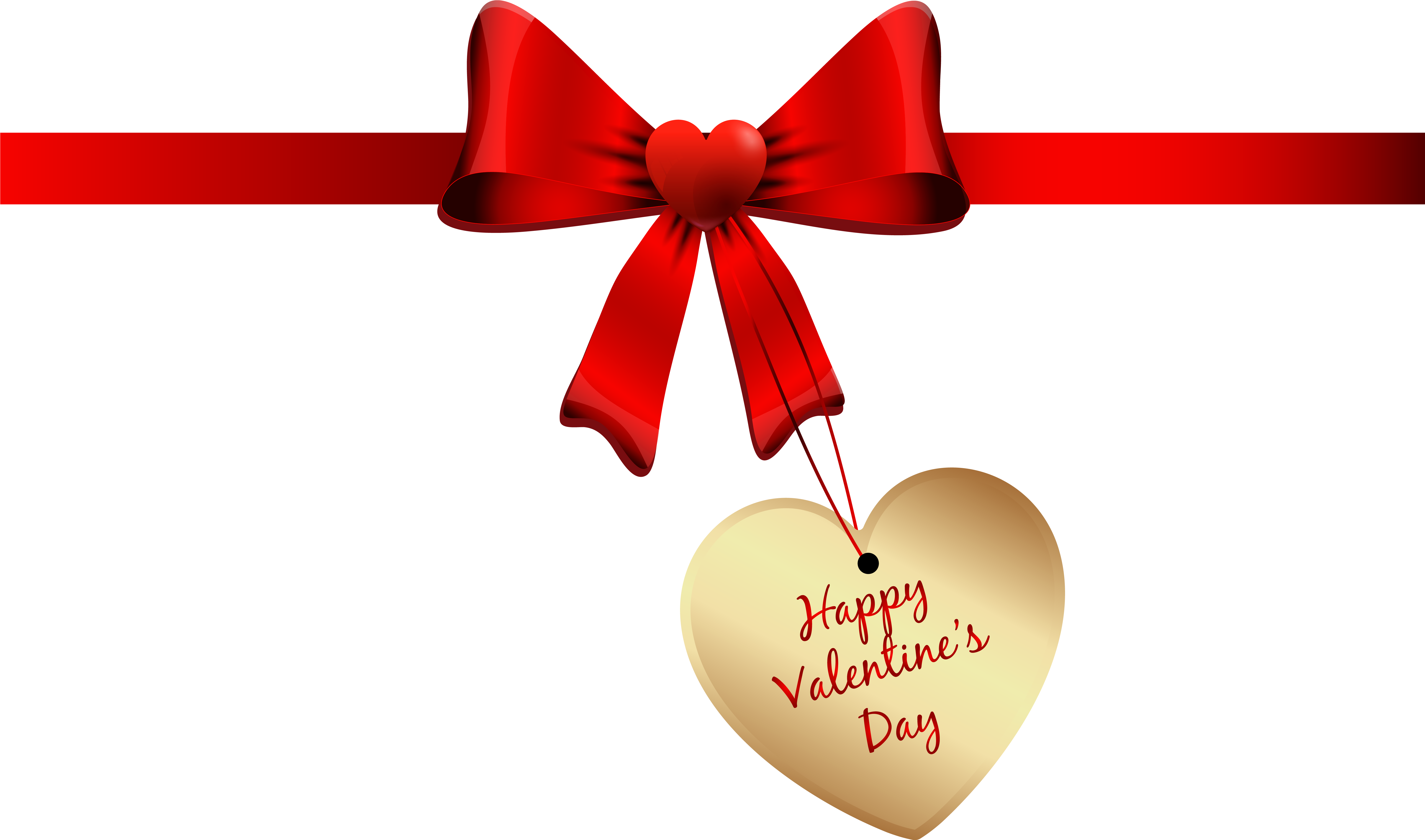 Valentines Day Bow Png Clipart Image, Is Available - Valentine's Day (6254x3825), Png Download