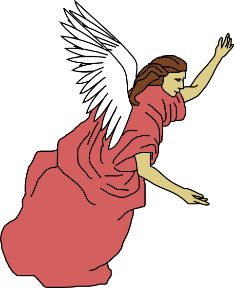 Flying Angel Clip Art At Clker - Angels White Pictures Free (480x592), Png Download