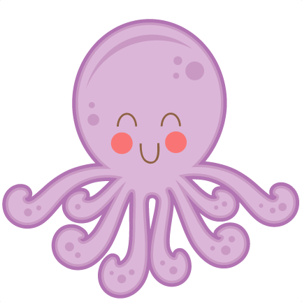 Large Happy-octopus - Cute Octopus Clipart Png (432x432), Png Download