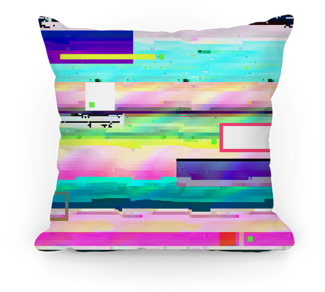 Glitch Pattern Pillow - Cushion (484x484), Png Download