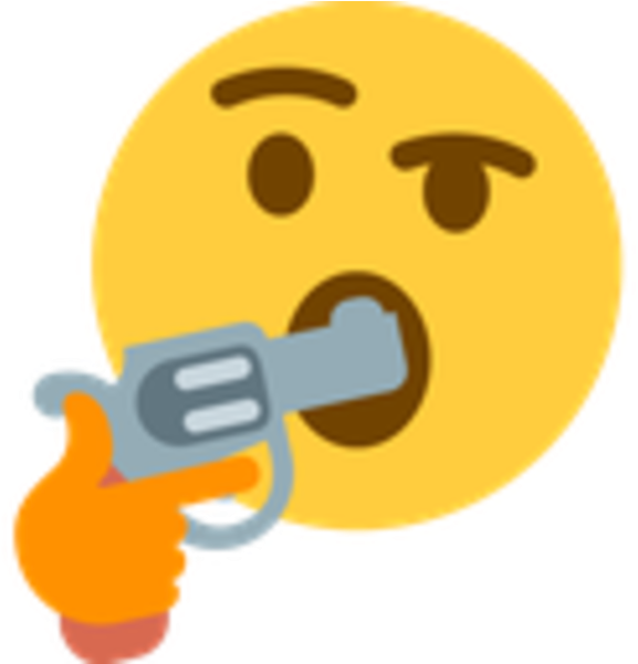 View Samegoogleiqdbsaucenao Dd4 , - Thinking Emoji With Gun (600x600), Png Download