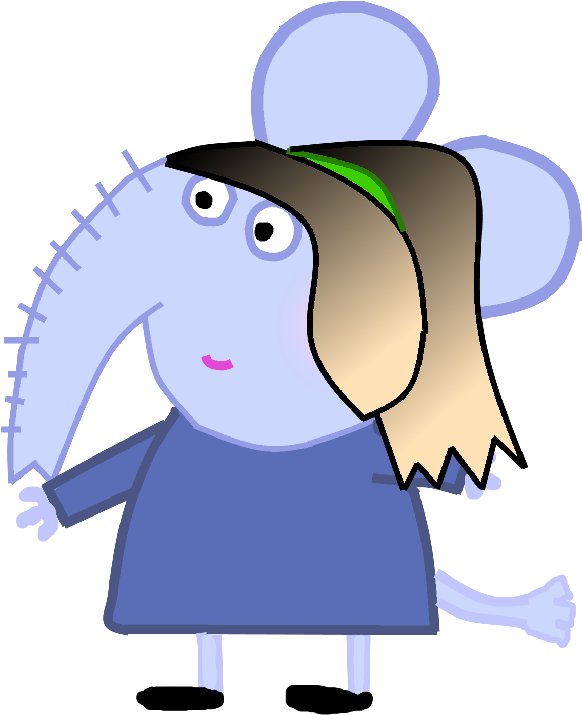 Elizabeth Elephant - Peppa Pig Friends Png (1306x1600), Png Download