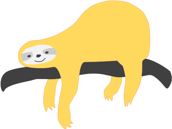 Mediocre Sloth Messages Sticker-0 - Sloth (618x618), Png Download