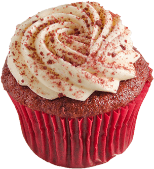 Red Velvet Cupcake - Red Velvet Cupcake Png (500x465), Png Download