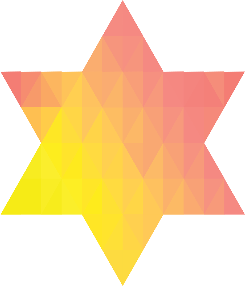 Geometric Jewish Star Of David Iv - Film (1000x1000), Png Download
