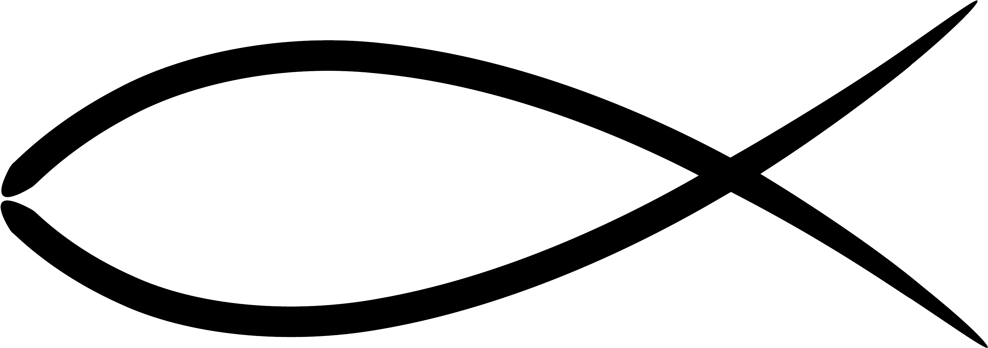 Christian Fish Symbol - Christioan Fish Symbol (3300x1162), Png Download