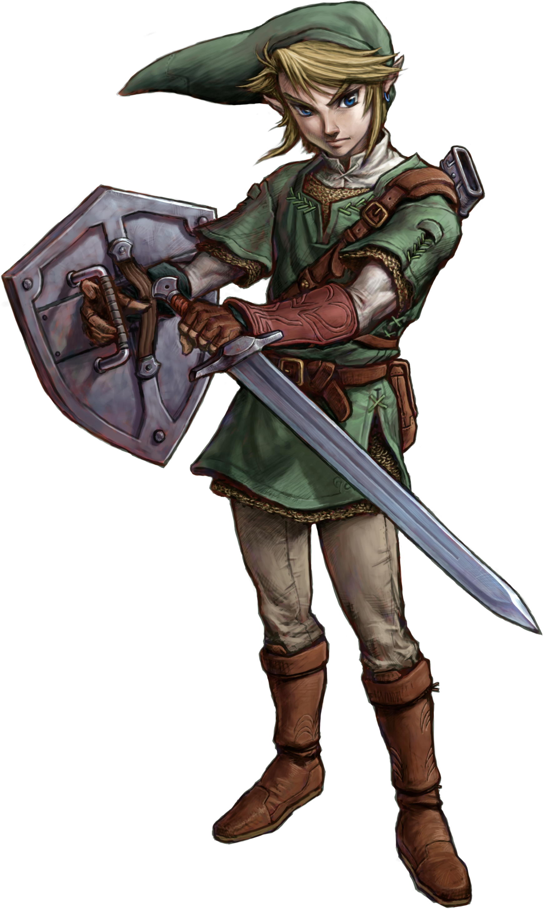 Link Artwork 2 - Link Zelda Twilight Princess (877x1462), Png Download