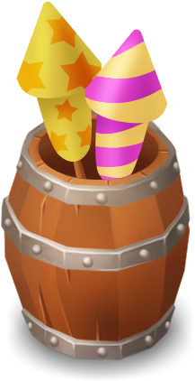 Fireworks - Party Hat (421x421), Png Download