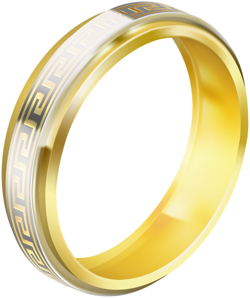 Wedding Ring Transparent Png Image - Wedding Rings Gold And Silver Png (502x600), Png Download